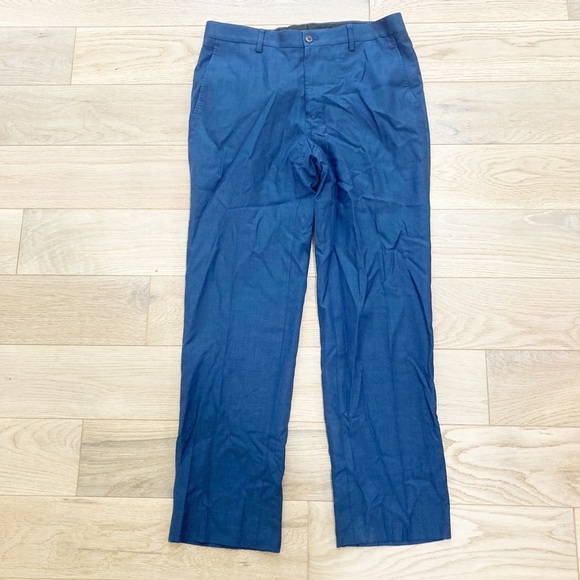 Men's Blue Dress Pants 32x28.5 - Picture 1 of 7